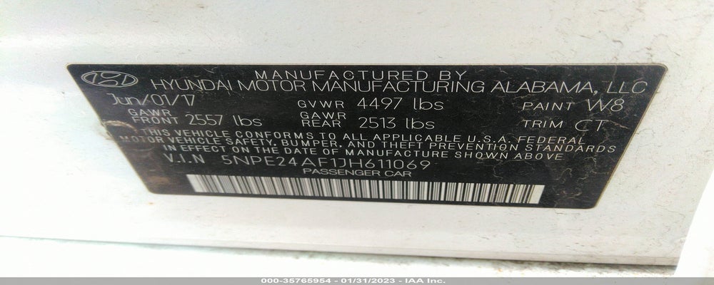 5NPE24AF1JH611069 2018 HYUNDAI SONATA photo no. 9