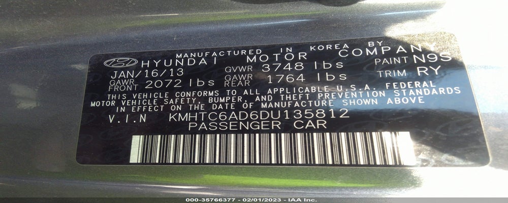 KMHTC6AD6DU135812 2013 HYUNDAI VELOSTER photo no. 9