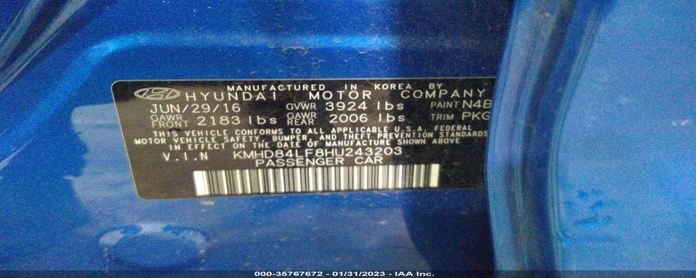 KMHD84LF8HU243203 2017 HYUNDAI ELANTRA photo no. 9