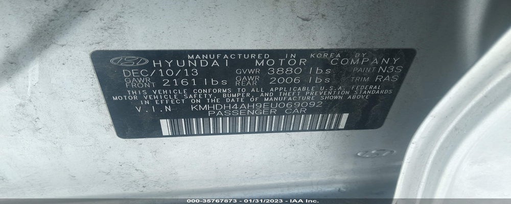 KMHDH4AH9EU069092 2014 HYUNDAI ELANTRA photo no. 9
