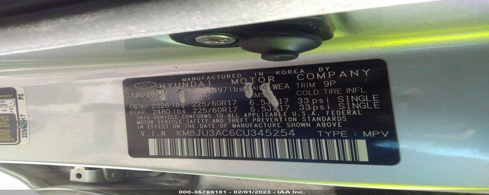 KM8JU3AC6CU345254 2012 HYUNDAI TUCSON photo no. 9
