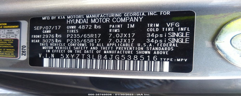 5XYZT3LB4JG538516 2018 HYUNDAI SANTA FE SPORT photo no. 9