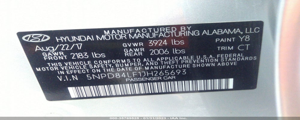 5NPD84LF1JH265693 2018 HYUNDAI ELANTRA photo no. 9