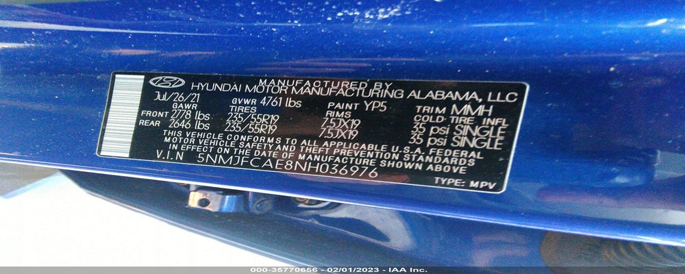 5NMJFCAE8NH036976 2022 HYUNDAI TUCSON photo no. 9