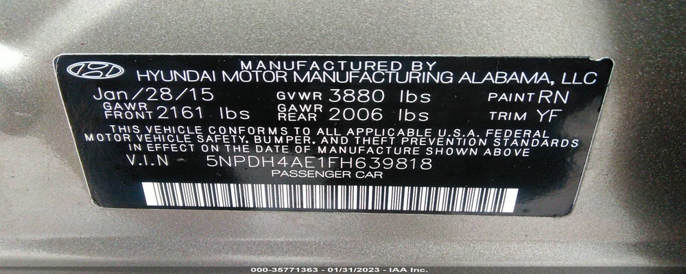 5NPDH4AE1FH639818 2015 HYUNDAI ELANTRA photo no. 9
