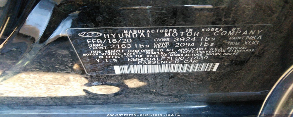 KMHD84LF2LU071839 2020 HYUNDAI ELANTRA photo no. 9