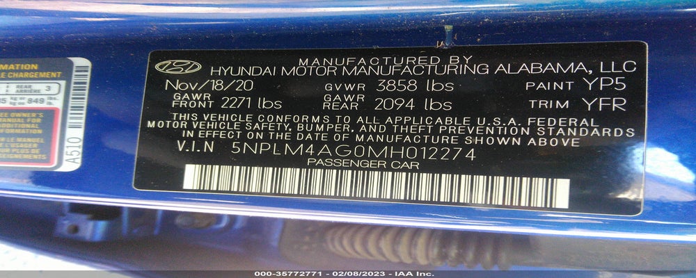5NPLM4AG0MH012274 2021 HYUNDAI ELANTRA photo no. 9