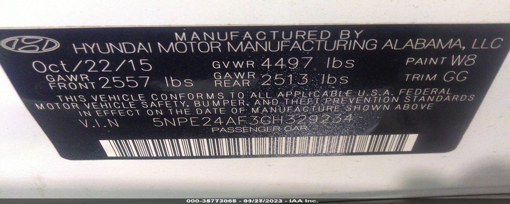5NPE24AF3GH329234 2016 HYUNDAI SONATA photo no. 9