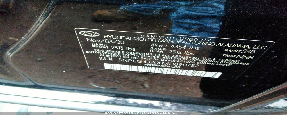 5NPEG4JAXMH090752 2021 HYUNDAI SONATA photo no. 9