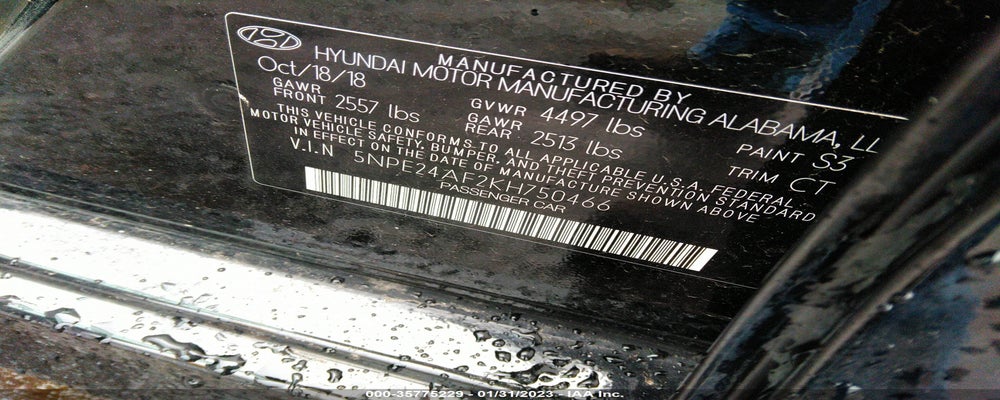 5NPE24AF2KH750466 2019 HYUNDAI SONATA photo no. 9
