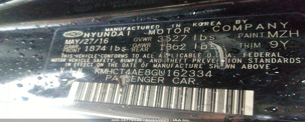 KMHCT4AE8GU162334 2016 HYUNDAI ACCENT photo no. 9