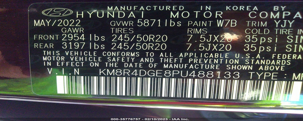 KM8R4DGE8PU488133 2023 HYUNDAI PALISADE photo no. 9