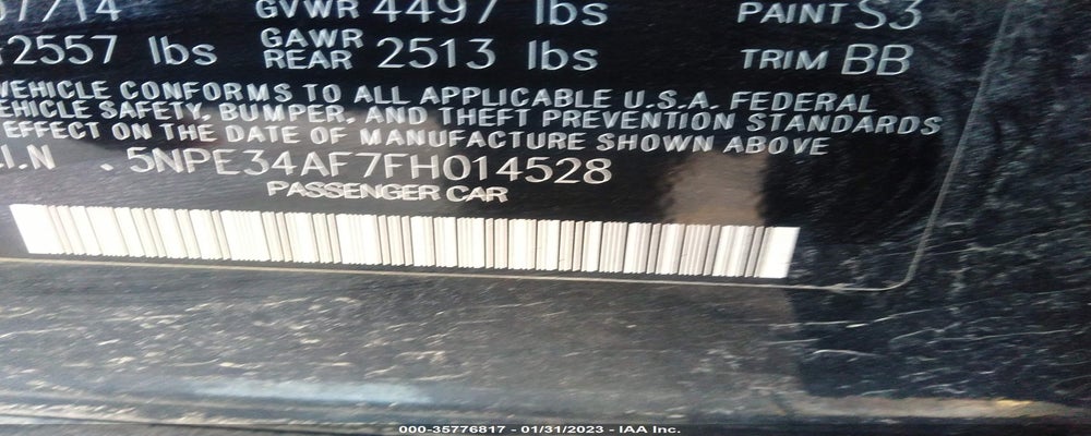5NPE34AF7FH014528 2015 HYUNDAI SONATA photo no. 9
