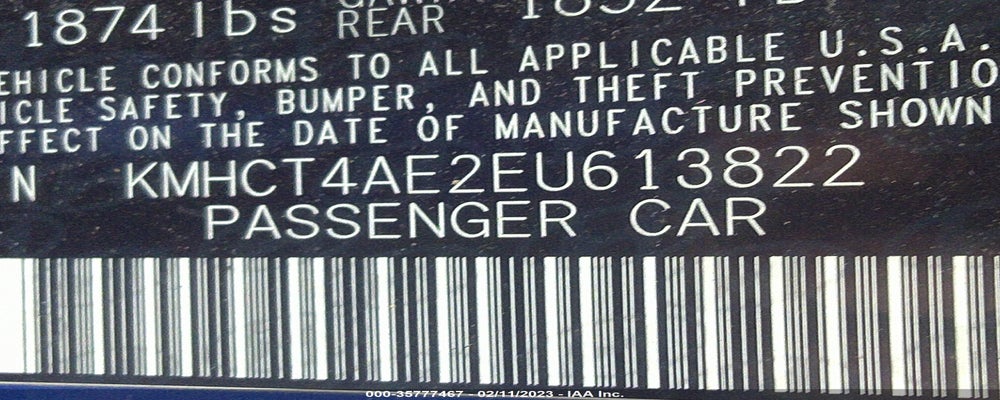 KMHCT4AE2EU613822 2014 HYUNDAI ACCENT photo no. 9