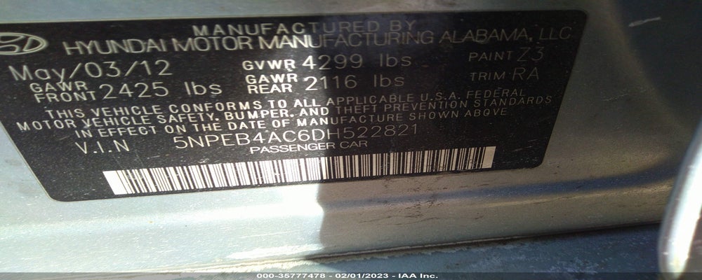 5NPEB4AC6DH522821 2013 HYUNDAI SONATA photo no. 9