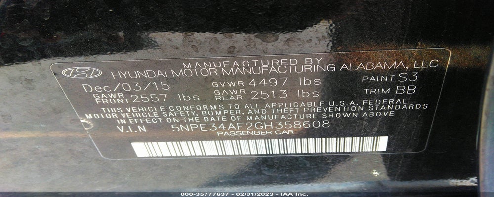 5NPE34AF2GH358608 2016 HYUNDAI SONATA photo no. 9