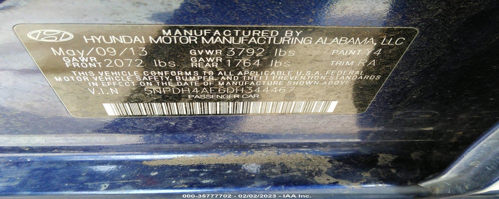 5NPDH4AE6DH344467 2013 HYUNDAI ELANTRA photo no. 9