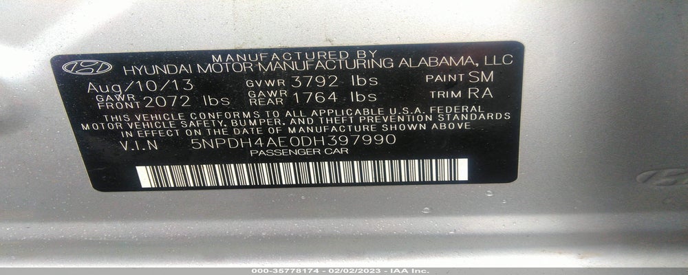 5NPDH4AE0DH397990 2013 HYUNDAI ELANTRA photo no. 9