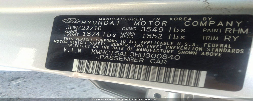 KMHCT5AE3HU300840 2017 HYUNDAI ACCENT photo no. 9