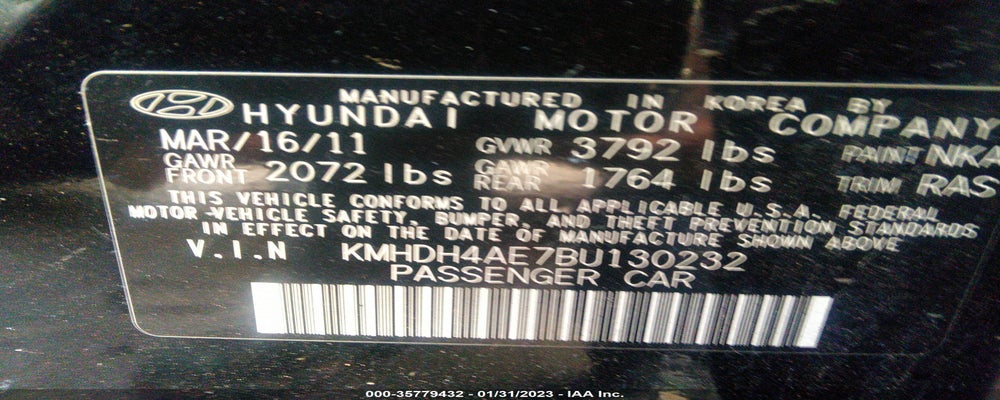 KMHDH4AE7BU130232 2011 HYUNDAI ELANTRA photo no. 9