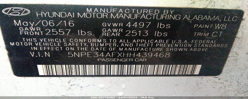 5NPE34AFXHH439468 2017 HYUNDAI SONATA photo no. 9