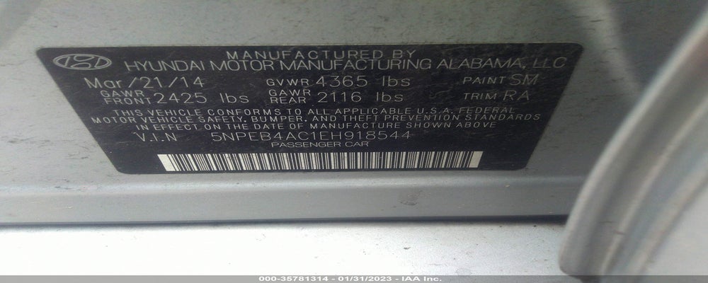 5NPEB4AC1EH918544 2014 HYUNDAI SONATA photo no. 9