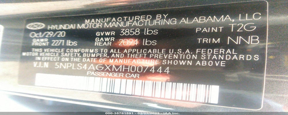 5NPLS4AGXMH007444 2021 HYUNDAI ELANTRA photo no. 9