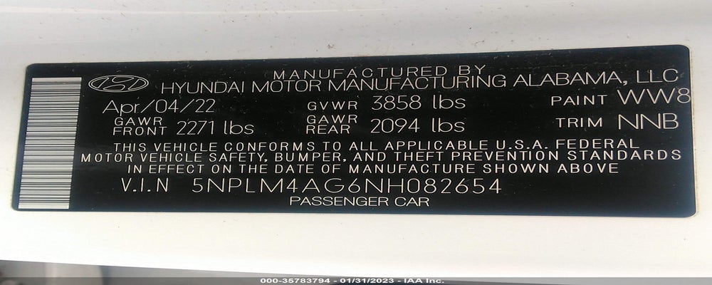 5NPLM4AG6NH082654 2022 HYUNDAI ELANTRA photo no. 9