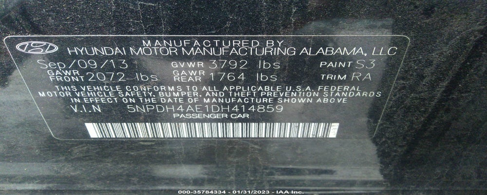 5NPDH4AE1DH414859 2013 HYUNDAI ELANTRA photo no. 9