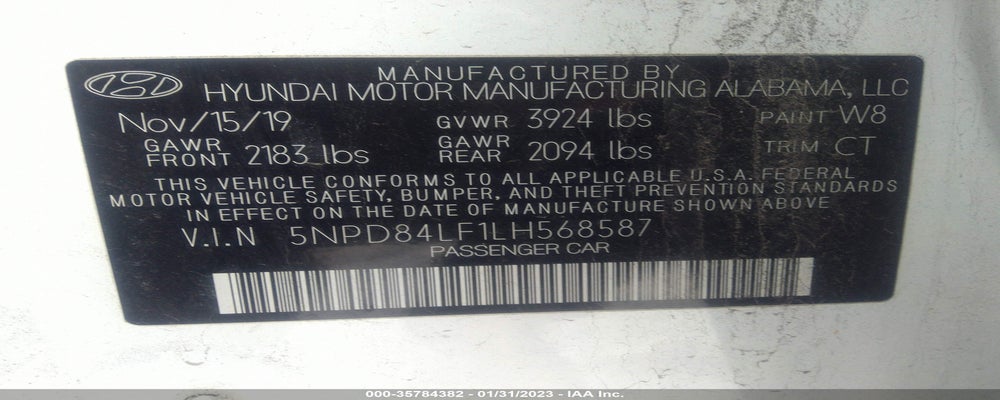 5NPD84LF1LH568587 2020 HYUNDAI ELANTRA photo no. 9