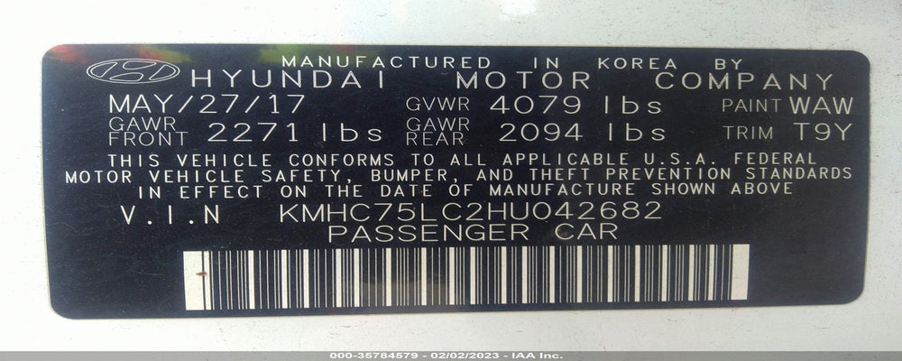 KMHC75LC2HU042682 2017 HYUNDAI IONIQ HYBRID photo no. 9