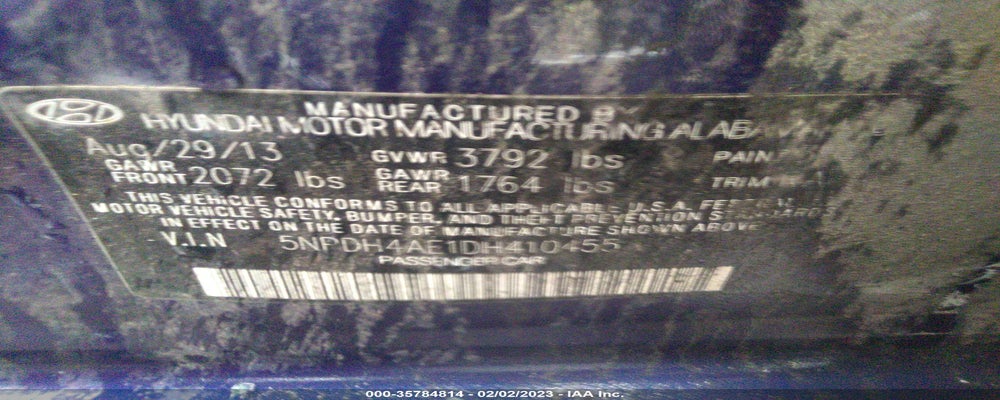 5NPDH4AE1DH410455 2013 HYUNDAI ELANTRA photo no. 9