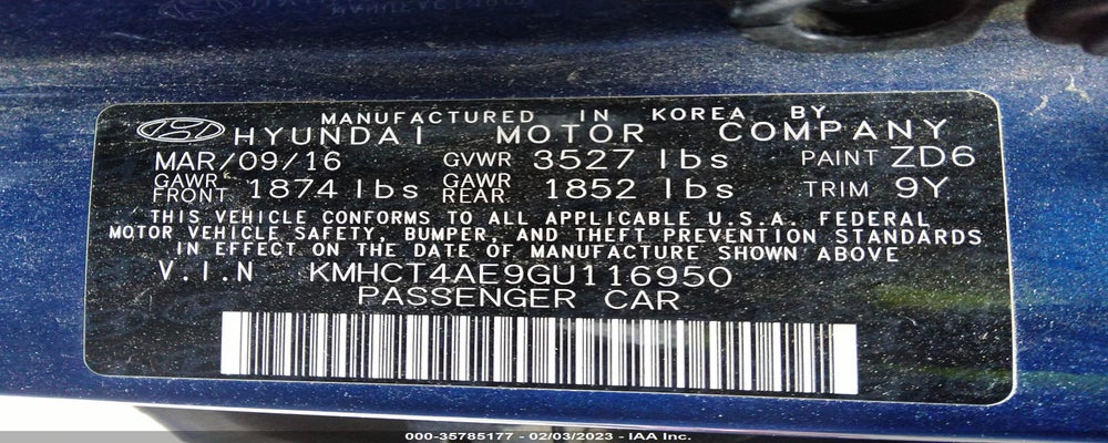 KMHCT4AE9GU116950 2016 HYUNDAI ACCENT photo no. 9