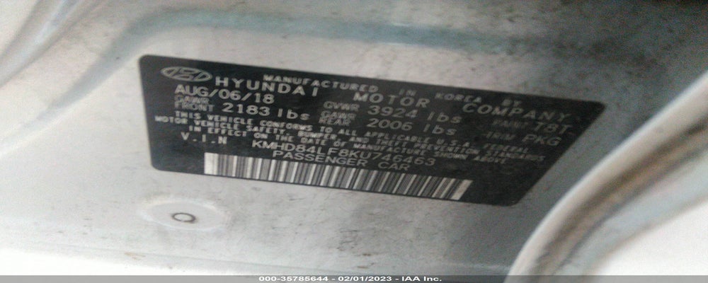 KMHD84LF8KU746463 2019 HYUNDAI ELANTRA photo no. 9