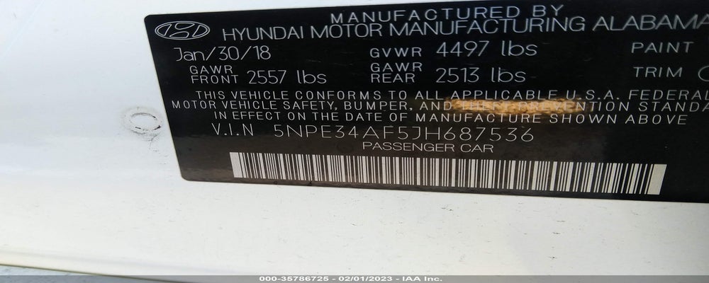 5NPE34AF5JH687536 2018 HYUNDAI SONATA photo no. 9