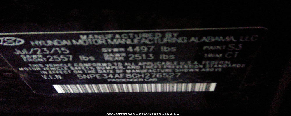 5NPE34AF8GH276527 2016 HYUNDAI SONATA photo no. 9