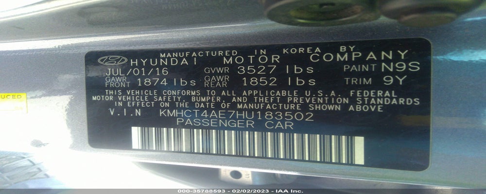 KMHCT4AE7HU183502 2017 HYUNDAI ACCENT photo no. 9