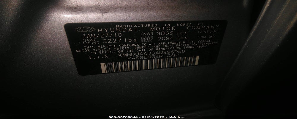 KMHDU4AD3AU996088 2010 HYUNDAI ELANTRA photo no. 9