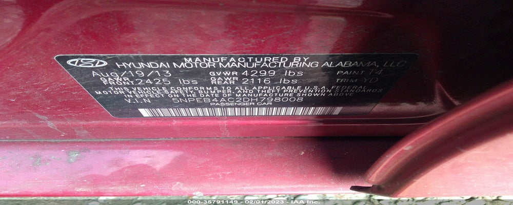 5NPEB4AC2DH798008 2013 HYUNDAI SONATA photo no. 9