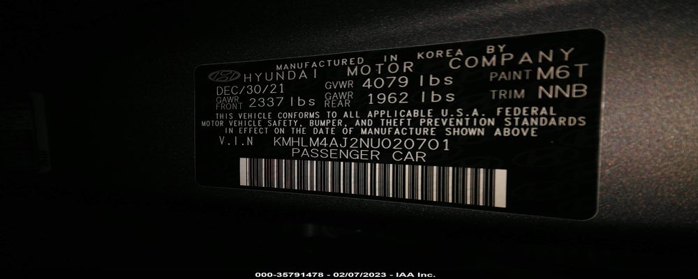 KMHLM4AJ2NU020701 2022 HYUNDAI ELANTRA HYBRID photo no. 9