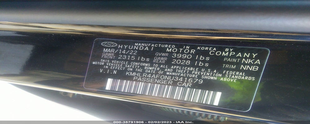 KMHLR4AF0NU341679 2022 HYUNDAI ELANTRA photo no. 9