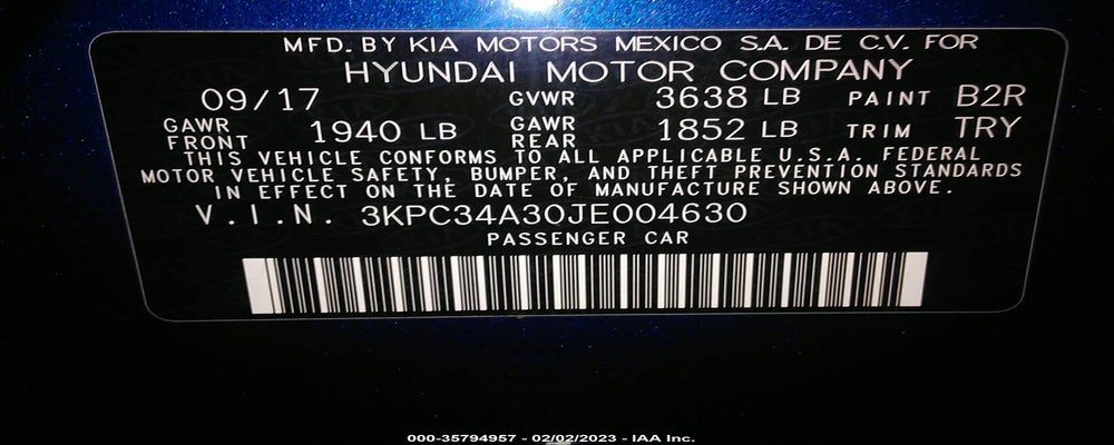 3KPC34A30JE004630 2018 HYUNDAI ACCENT photo no. 9