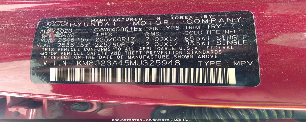 KM8J23A45MU325948 2021 HYUNDAI TUCSON photo no. 9