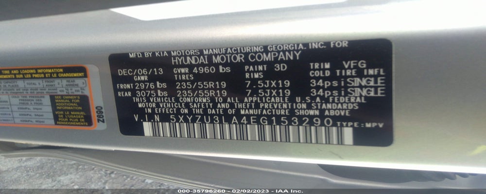 5XYZU3LA4EG153290 2014 HYUNDAI SANTA FE SPORT photo no. 9
