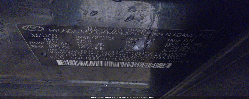 5NMS33AD7LH255025 2020 HYUNDAI SANTA FE photo no. 9