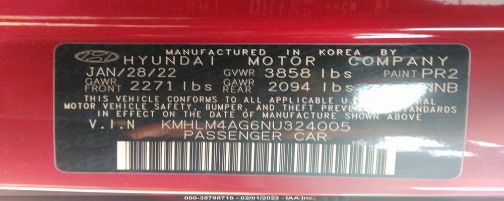 KMHLM4AG6NU324005 2022 HYUNDAI ELANTRA photo no. 9