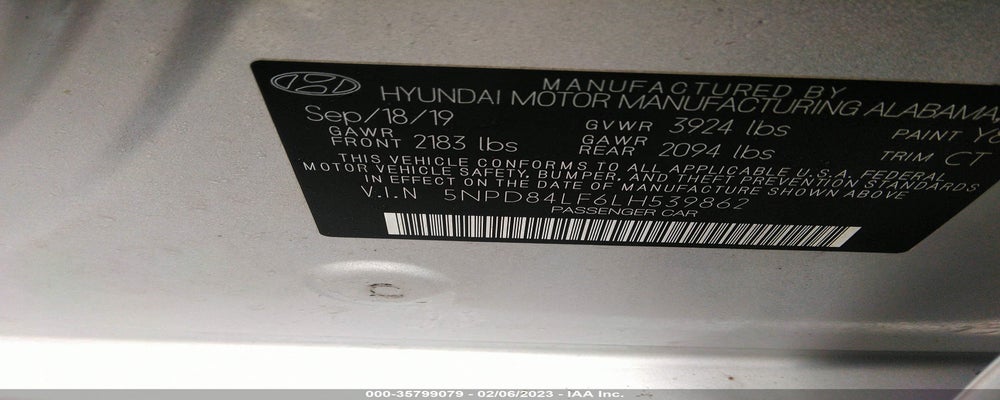 5NPD84LF6LH539862 2020 HYUNDAI ELANTRA photo no. 9
