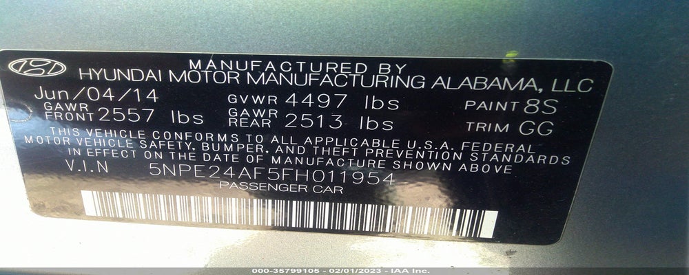 5NPE24AF5FH011954 2015 HYUNDAI SONATA photo no. 9