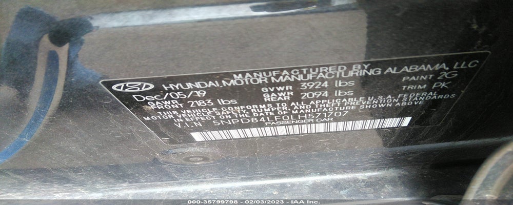 5NPD84LF0LH571707 2020 HYUNDAI ELANTRA photo no. 9