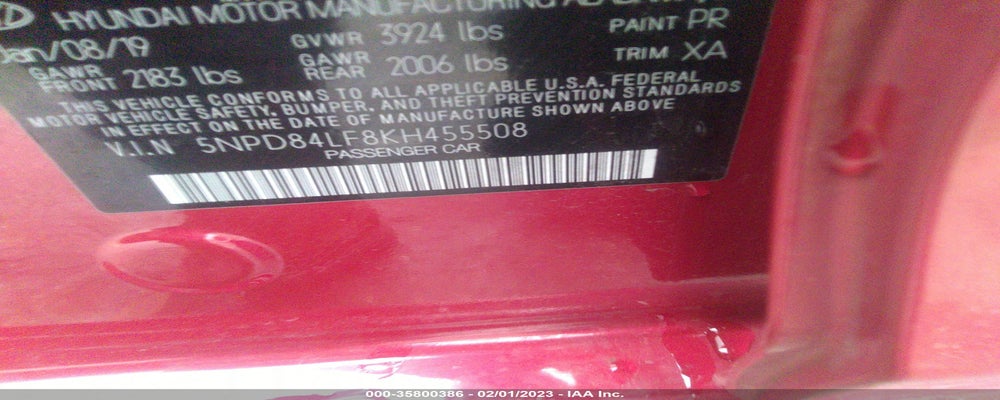 5NPD84LF8KH455508 2019 HYUNDAI ELANTRA photo no. 9
